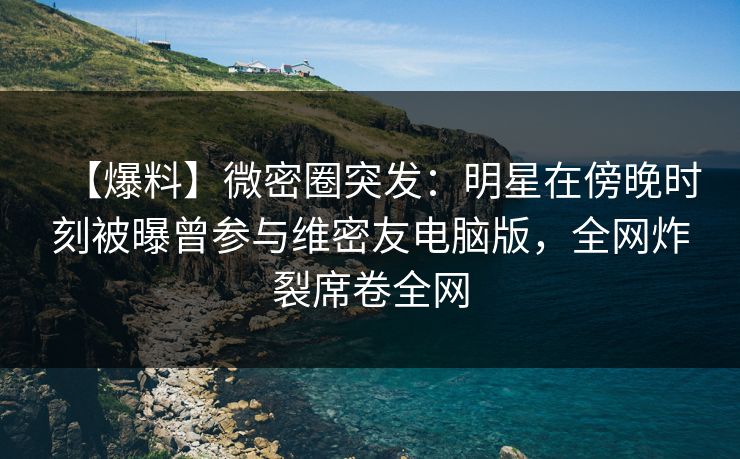 【爆料】微密圈突发：明星在傍晚时刻被曝曾参与维密友电脑版，全网炸裂席卷全网